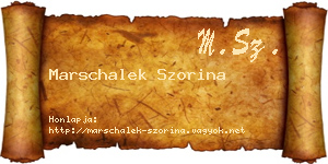 Marschalek Szorina névjegykártya